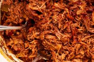 Close up photo of BBQ Pulled Pork.