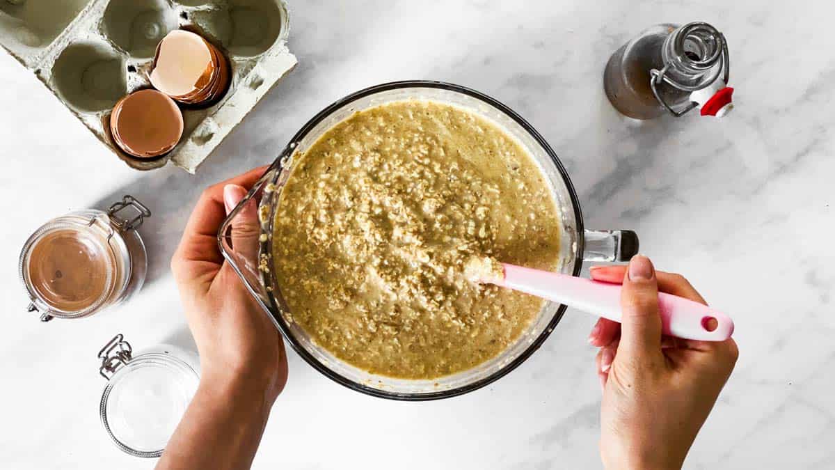 stirring ingredients for baked oatmeal