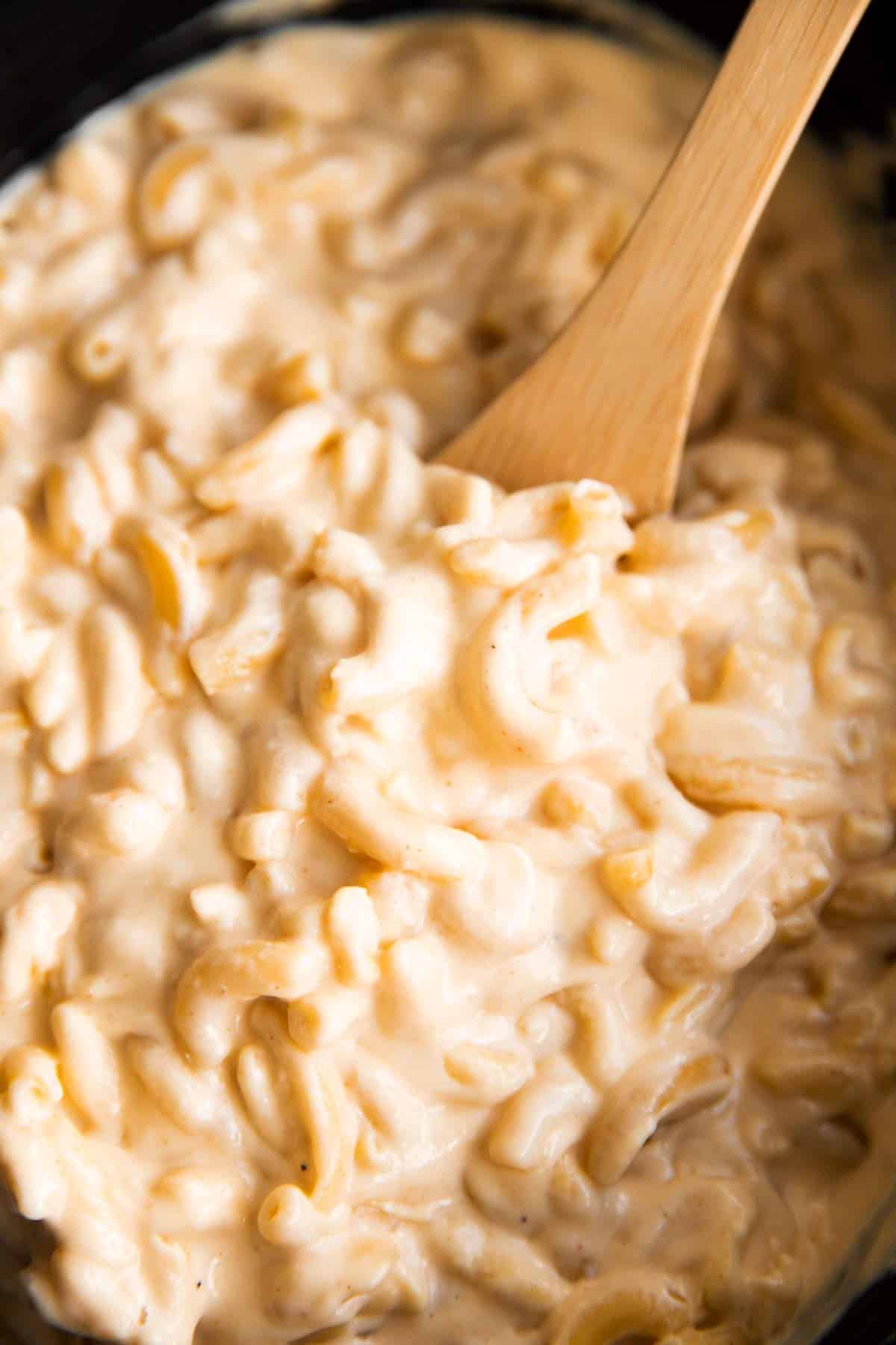close up of creamy Mac and cheese