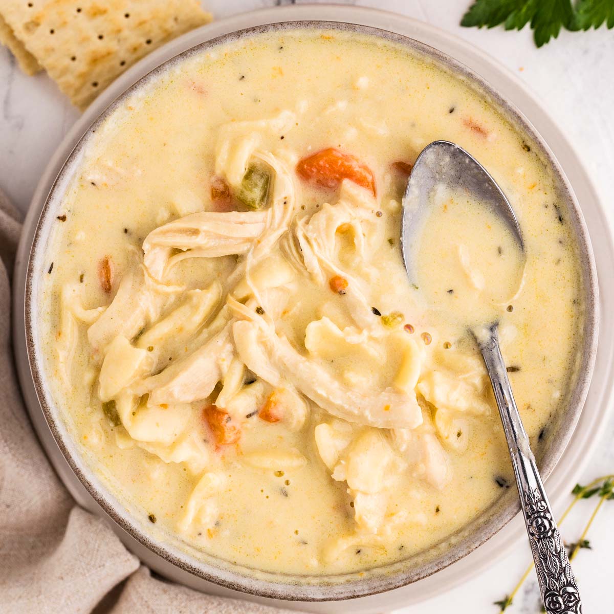 Creamy Chicken Noodle Soup-image