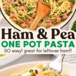 Ham and Pea Pasta Recipe Pin