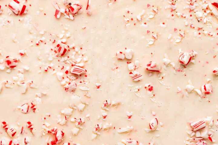 assembling peppermint bark