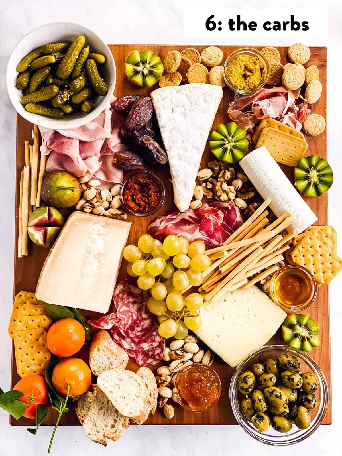 assembled charcuterie board