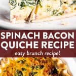 Spinach Bacon Quiche Pin 1