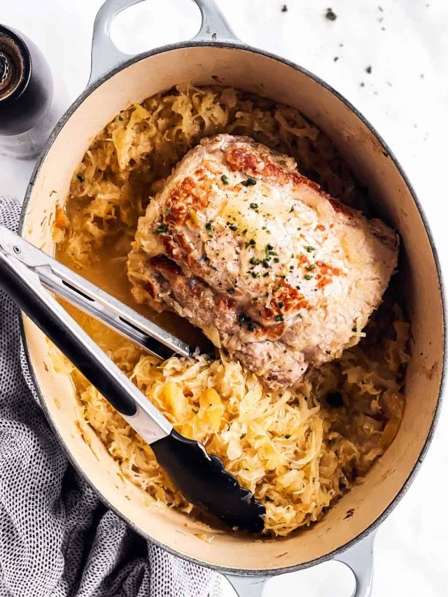 Oven Roasted Pork and Sauerkraut