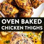 Oven Baked Chicken Thighs Image Pin 1