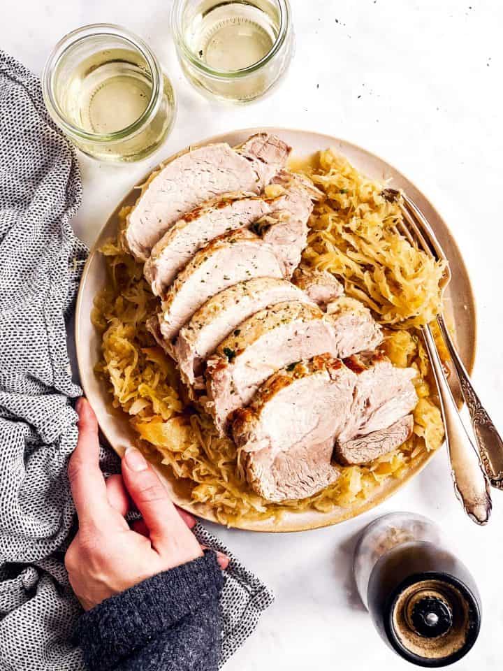 Pork Roast and Sauerkraut Recipe | Savory Nothings