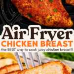 Air Fryer Chicken Breast Recipe Image Pin