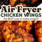 Air fryer chicken wings pin.