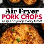 air fryer pork chops pin