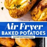 Air Fryer Baked Potatoes Image Pin