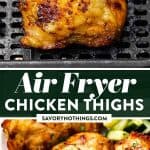 Air Fryer Chicken Thighs Image Pin