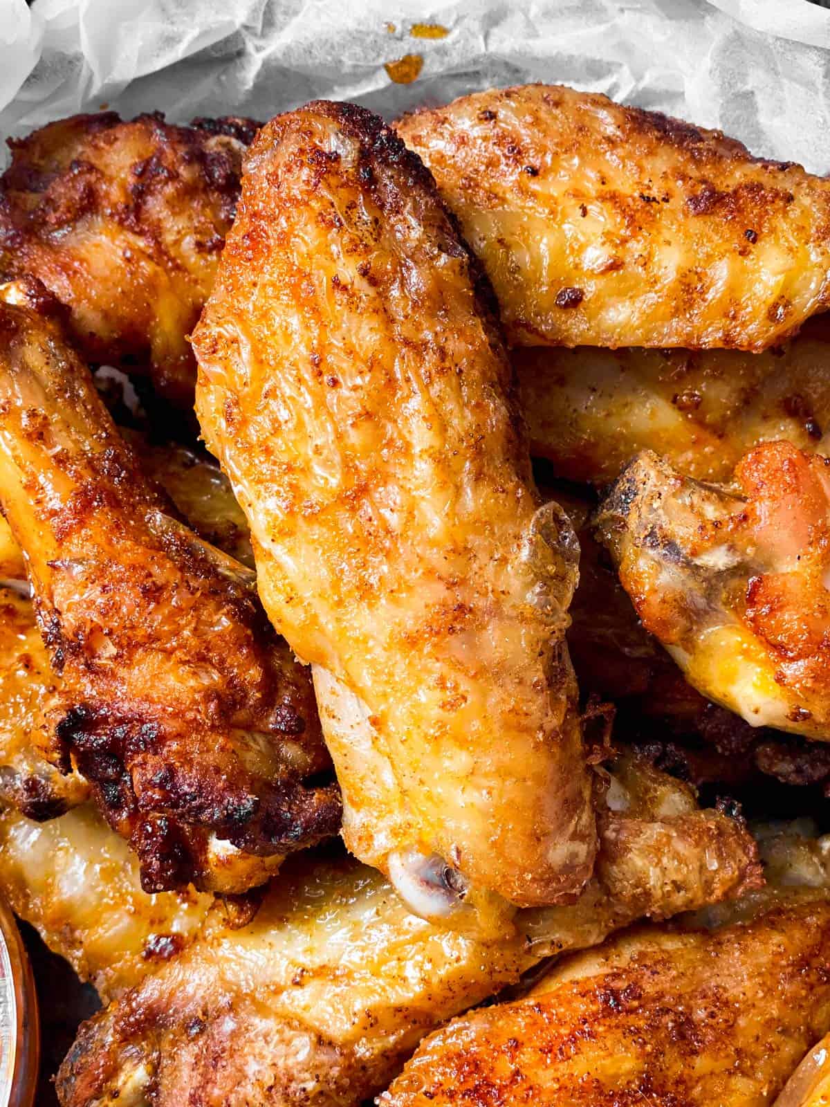 close up photo of air fryer chicken wing