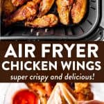 Air Fryer Chicken Wings Pin 1