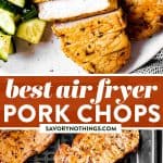 Air Fryer Pork Chops Image Pin