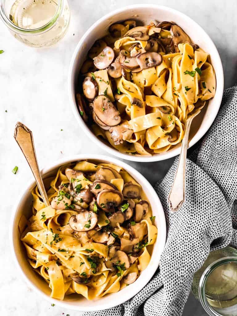 Vegetarian Mushroom Stroganoff Recipe - Savory Nothings