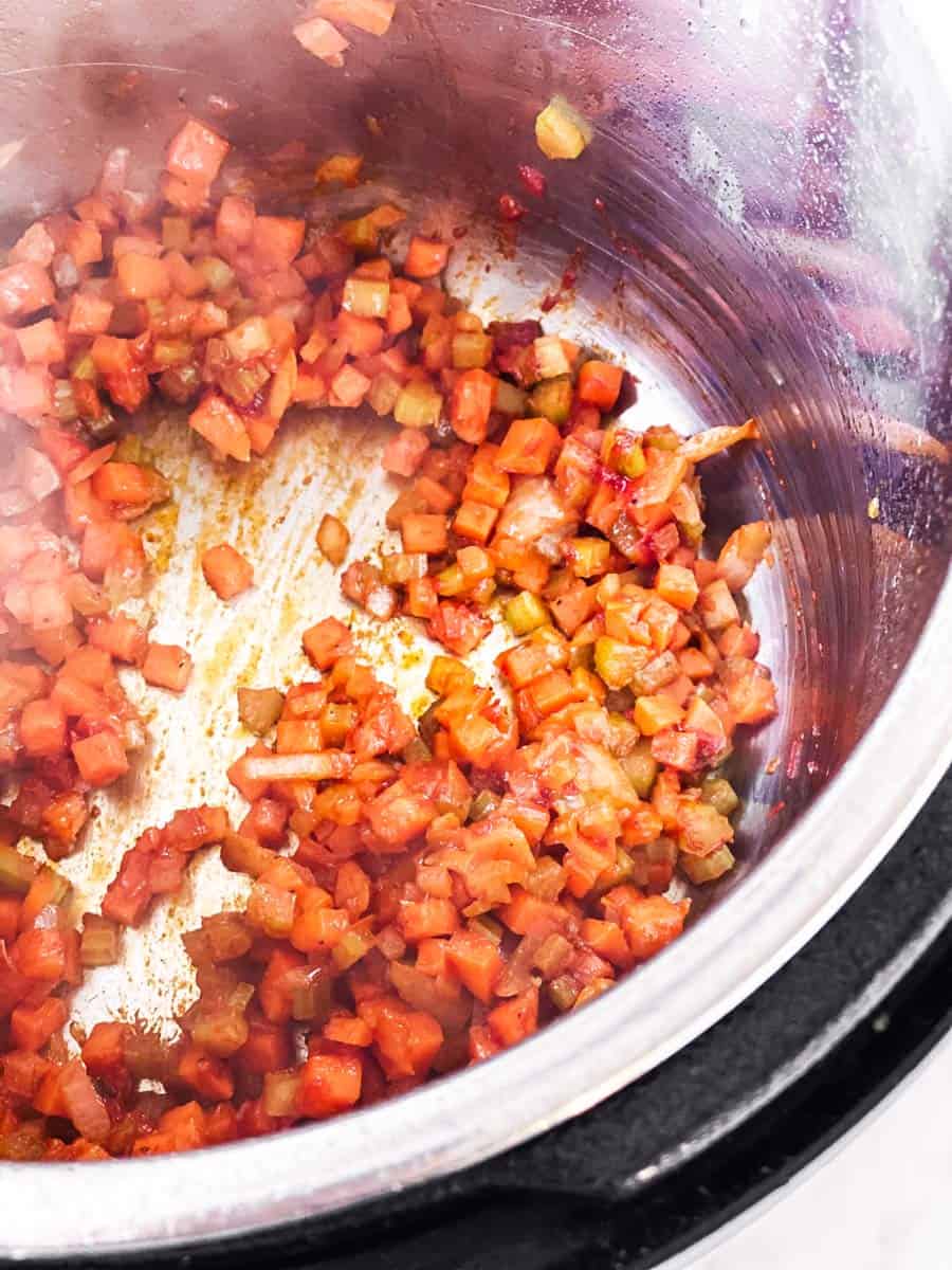 close up photo of mirepoix