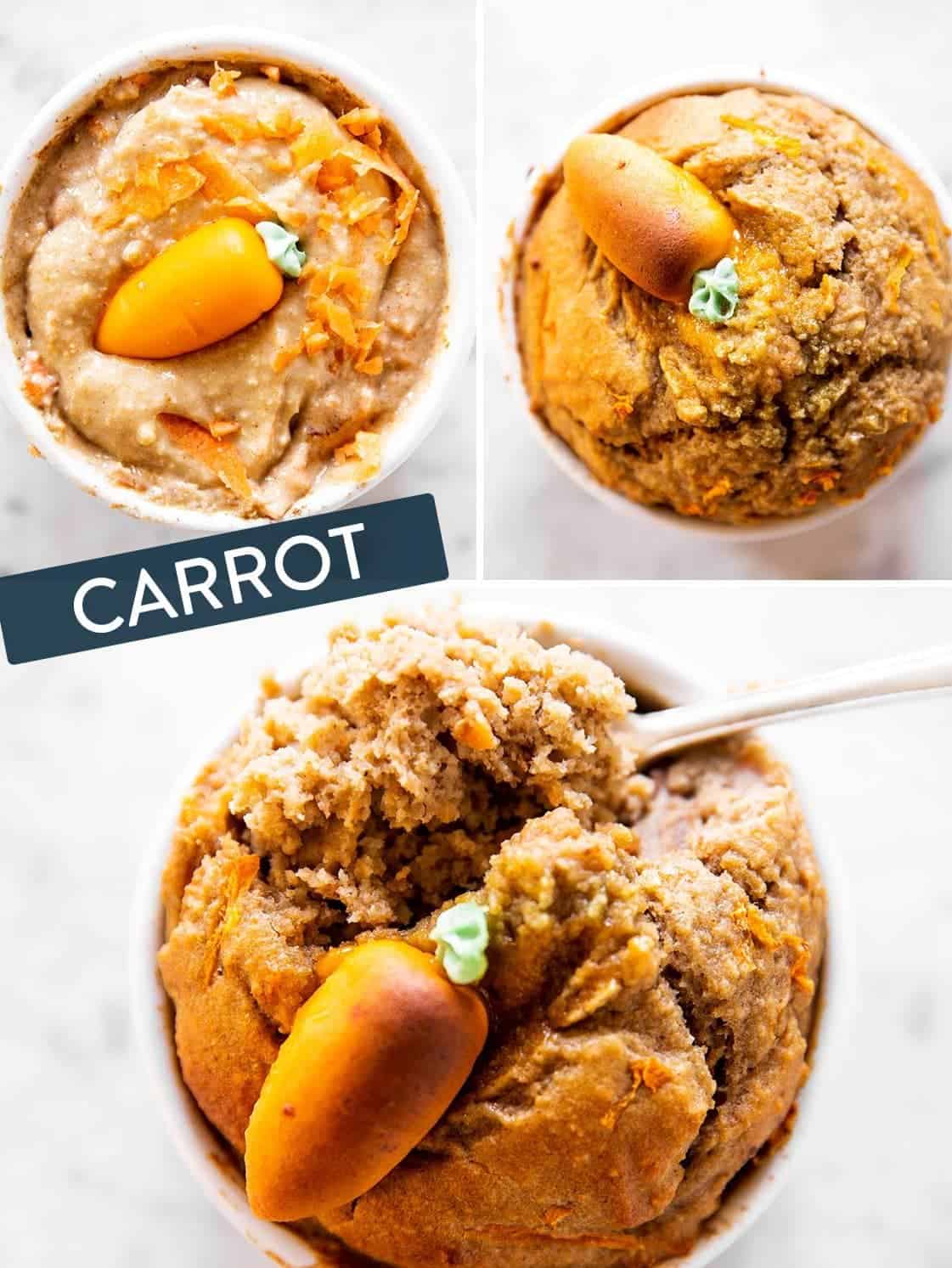 photo collage to show how to make carrot cake baked oats