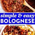 Bolognese Sauce Image Pin