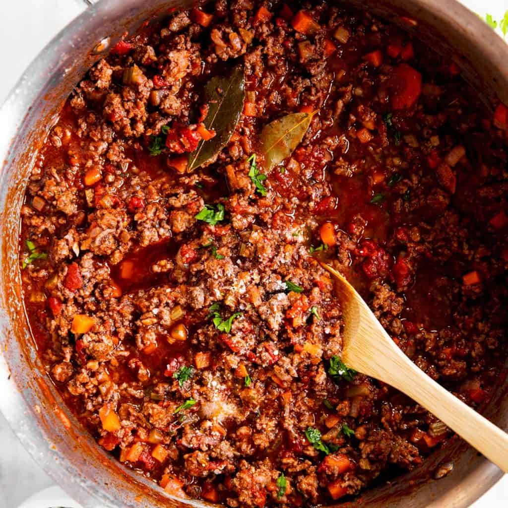 Simple Bolognese Sauce Recipe - Savory Nothings