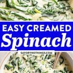 Creamed Spinach Image Pin 1