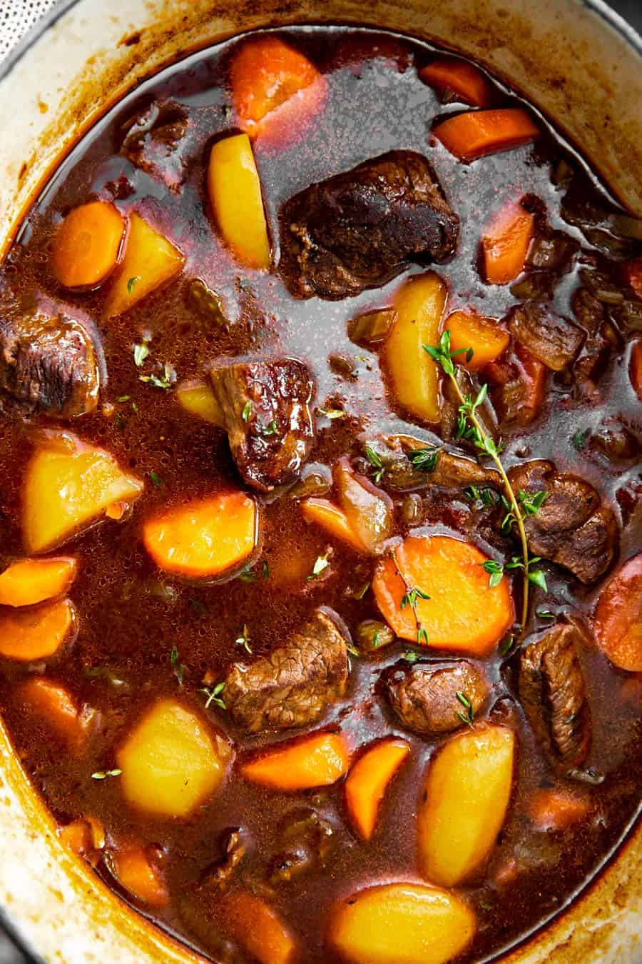 close up photo of Guinness beef stew