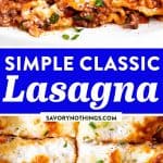Lasagna Recipe Image Pin