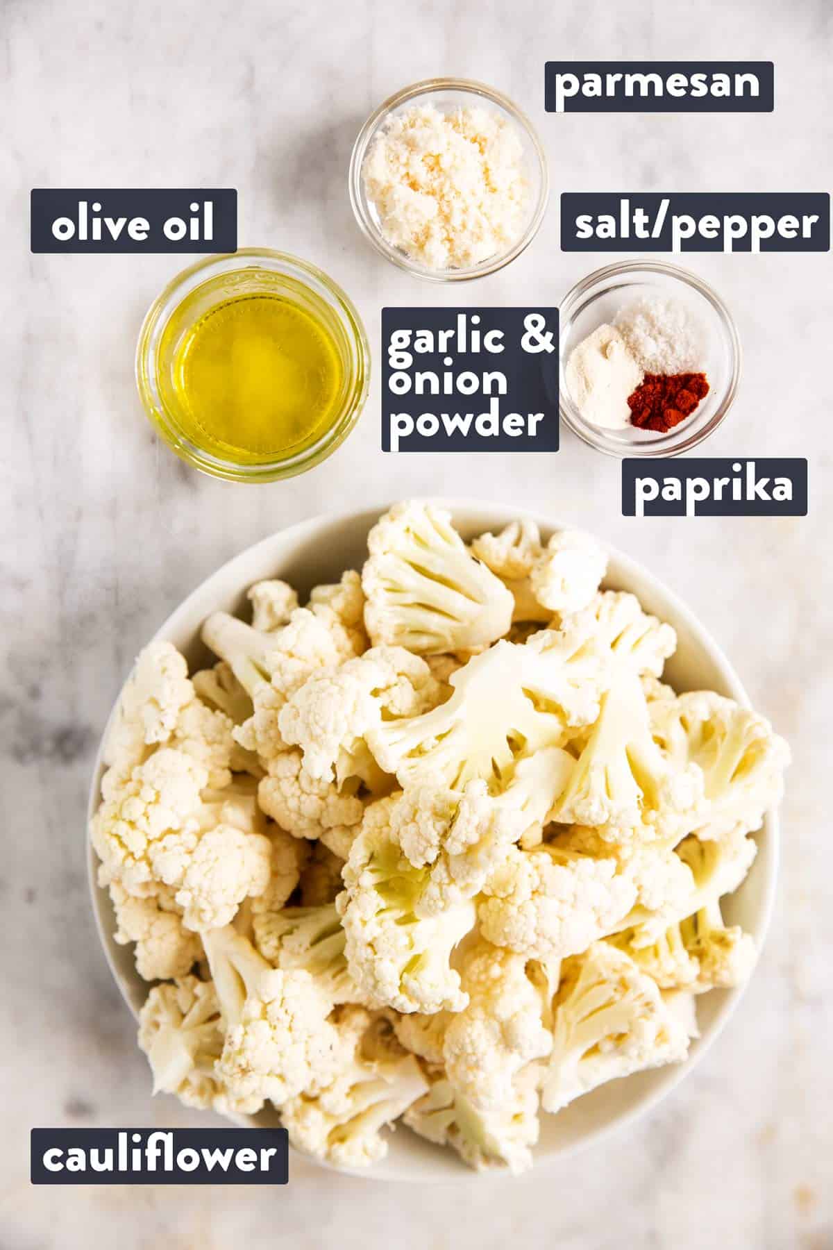 ingredients for air fryer cauliflower