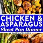 Chicken and Asparagus Sheet Pan Dinner Image Pin 2