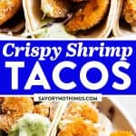 Crispy Shrimp Tacos Image Pin 1