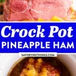 Crockpot Brown Sugar Pineapple Ham Image Pin
