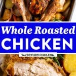 Whole Roasted Chicken Image Pin