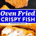 Oven Fried Fish Image Pin