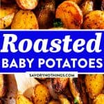 Roasted Baby Potatoes Image Pin