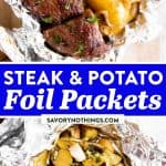 Steak and Potato Foil Packets Image Pin