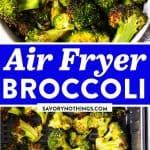 Air Fryer Broccoli Image Pin 1