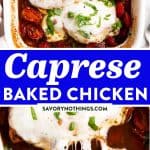 Baked Caprese Chicken Pin 1