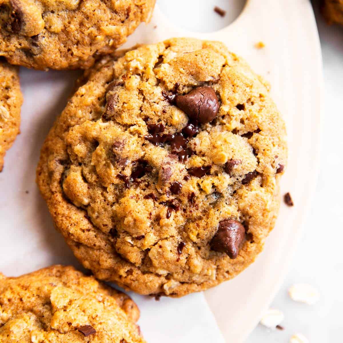 Gluten-Free Oatmeal Chocolate Chip Skillet Cookie • Bakerita