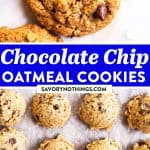 Chocolate Chip Oatmeal Cookies Pin 1