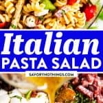 Italian Pasta Salad Recipe Image Pin 1