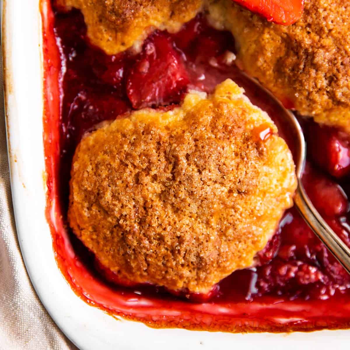 Strawberry Cobbler with Buttermilk Biscuits-image