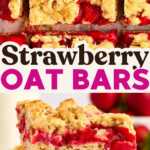 Strawberry Oatmeal Bars Recipe Image Pin