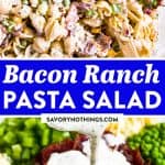 Bacon Ranch Pasta Salad Image Pin 2