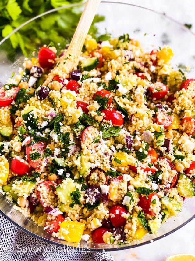 Mediterranean Couscous Salad Recipe - Savory Nothings