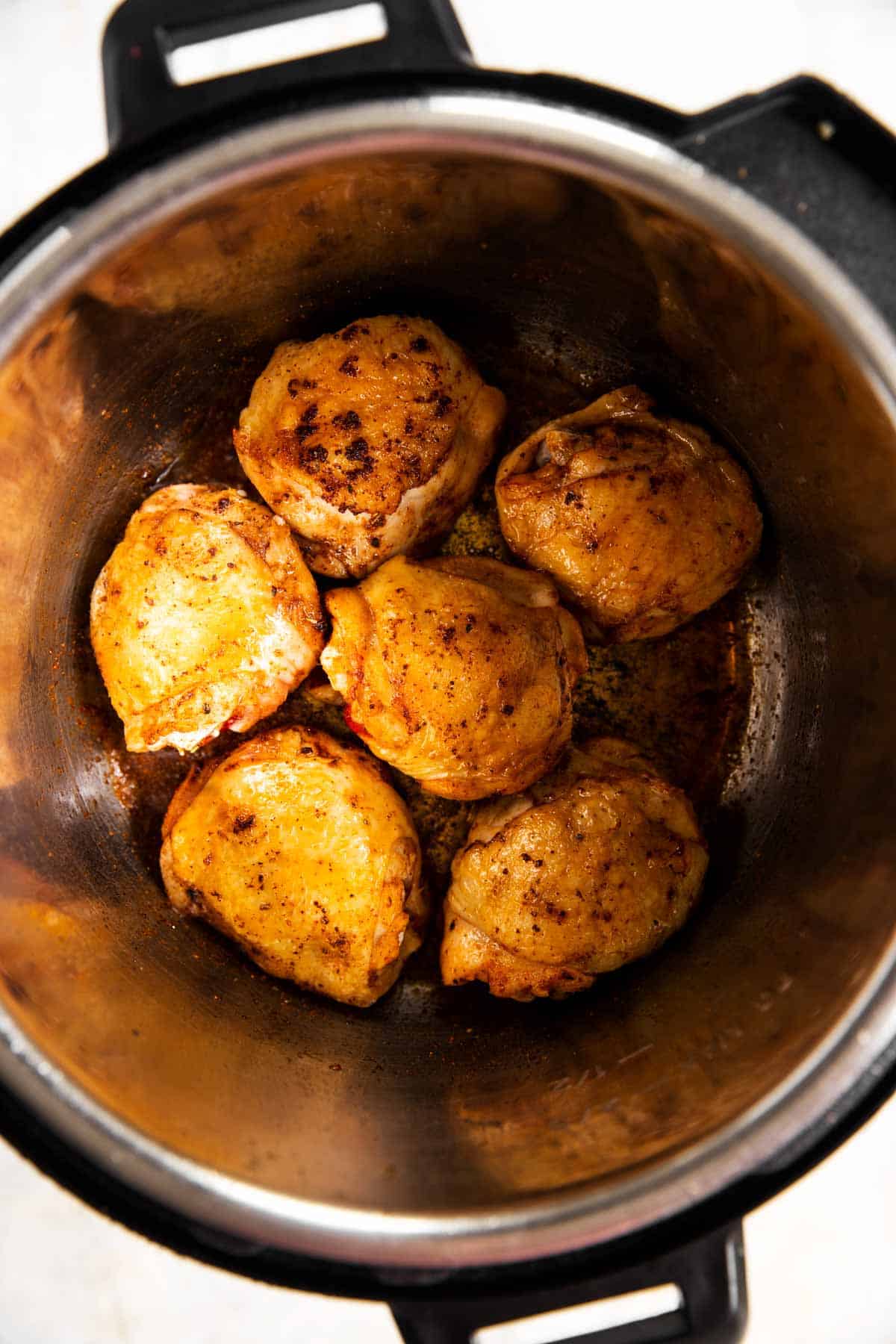 browned chicken thighs in instant pot