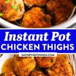 Instant Pot Chicken Thighs Pin 1