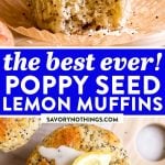 Lemon Poppy Seed Muffins Image Pin 1