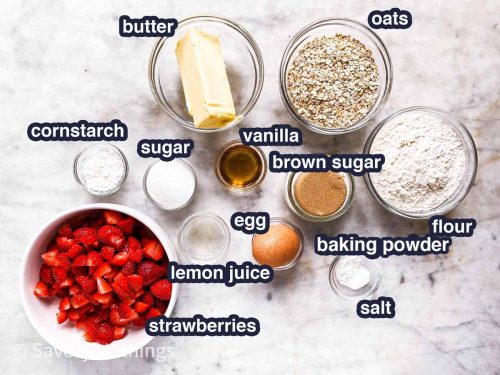 Strawberry Oatmeal Bars Recipe - Savory Nothings