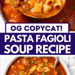 Pasta Fagioli Recipe Image Pin