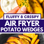 Air Fryer Potato Wedges Recipe Image Pin